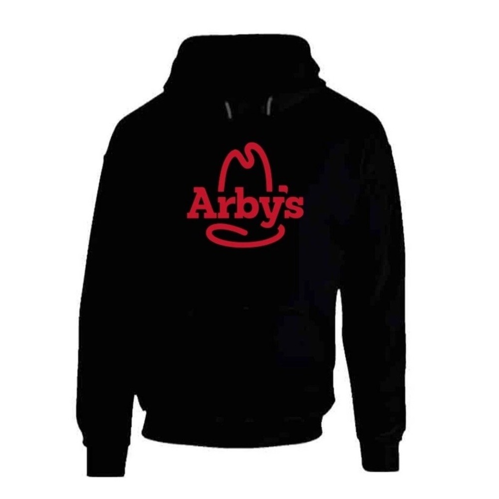 Arby's Restaurant Logo Unisex Hoodie Black Size XL‎